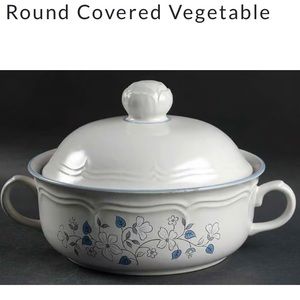 Vtg Covington Hand Decorated Stoneware Serving
Bowl by Avondale Made In Japan